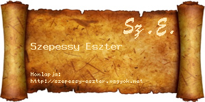 Szepessy Eszter névjegykártya