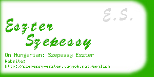 eszter szepessy business card